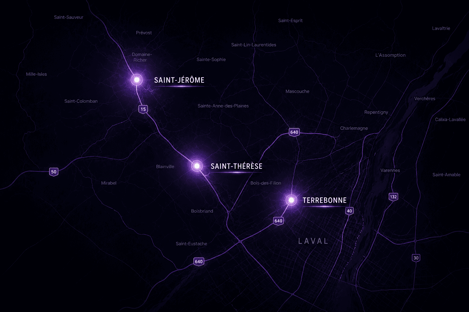 Présents dans 3 villes